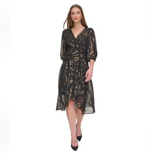 NWT Beautiful DKNY Faux- Wrap Dress.